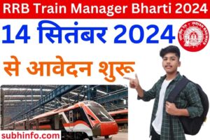 RRB Train Manager Bharti 2024