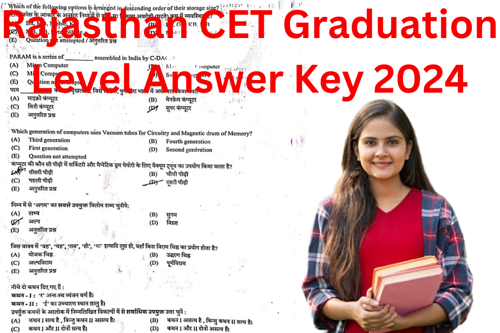 Rajasthan CET Graduation Level Answer Key 2024 PDF Download