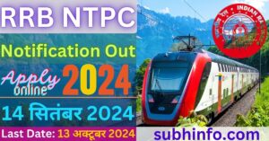 RRB NTPC 2024 Notification Out